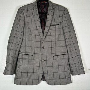 Talia Lord & Taylor Black Window Payne‎ Wool Classic Blazer Men’s 40R